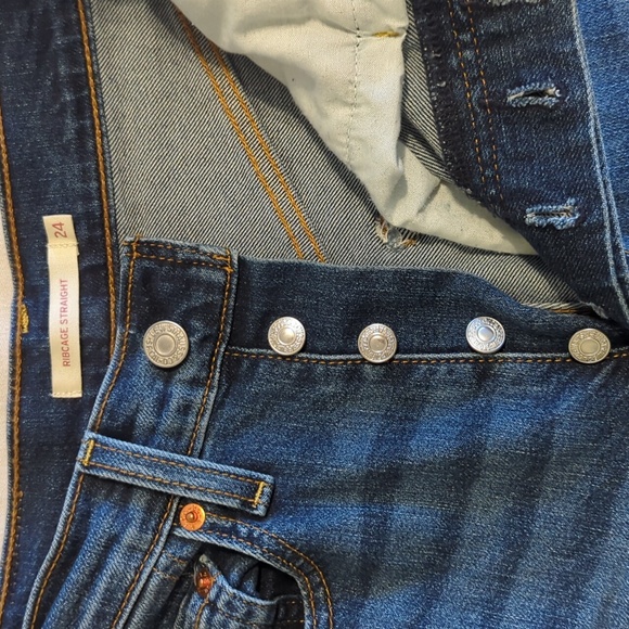Levi's Ribcage Straight Jeans 24 X 32 - Picture 6 of 8